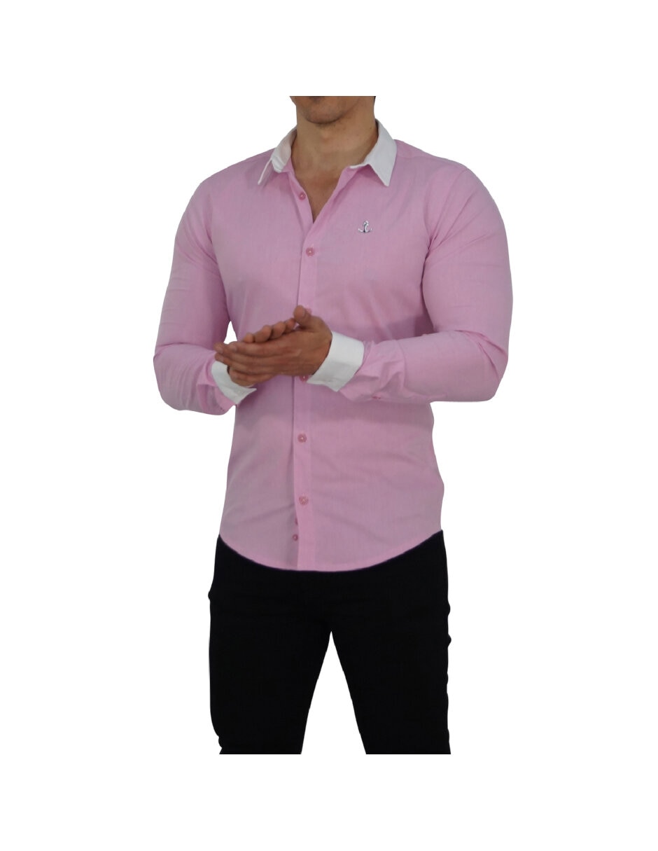 Camisa casual manga larga para hombre 5
