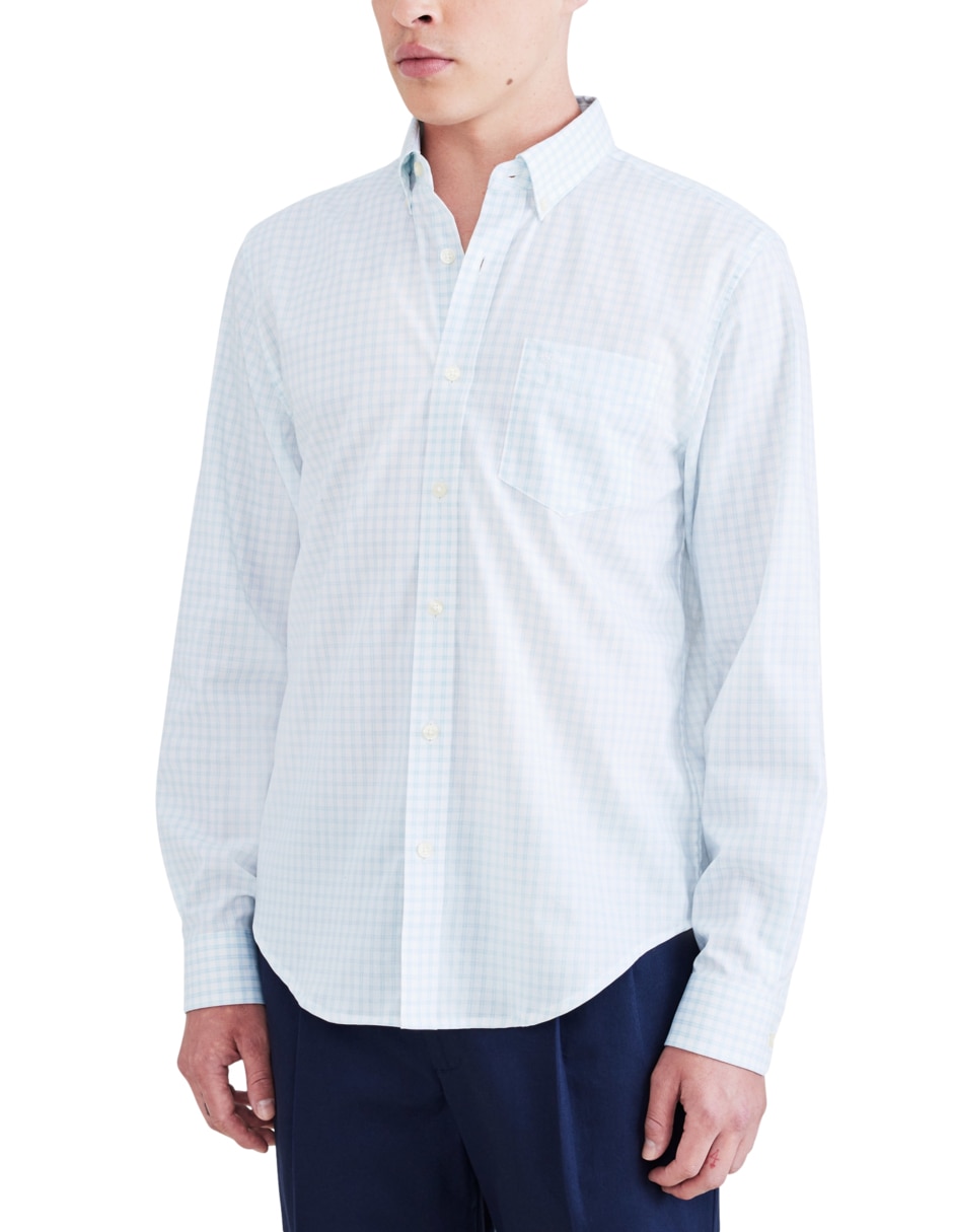 Camisa casual de algodón manga larga para hombre Camisa casual de algodón manga larga para hombre