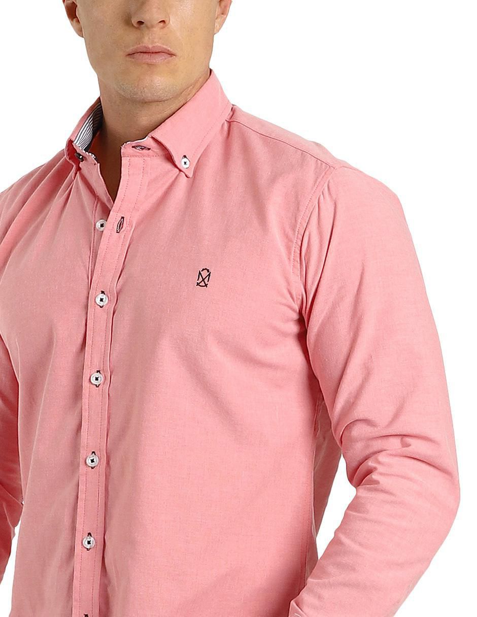 Camisa casual de algodón manga larga para hombre 2