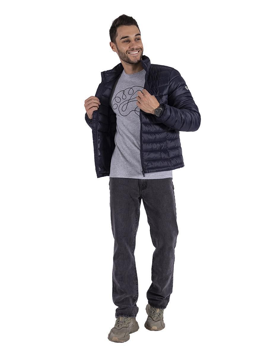 Chamarra casual impermeable bolsa con cierre para hombre 4