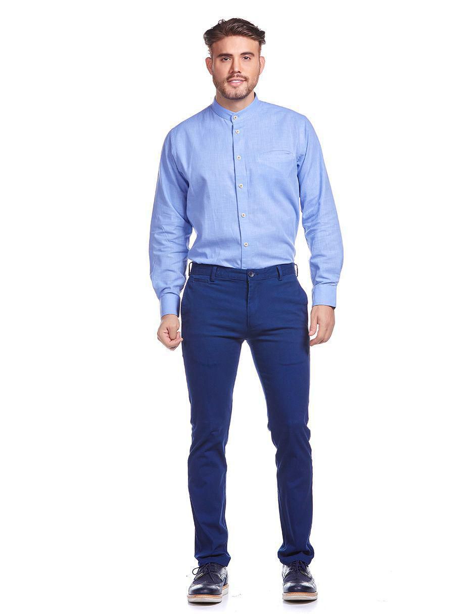 Pantalón slim de gabardina para hombre