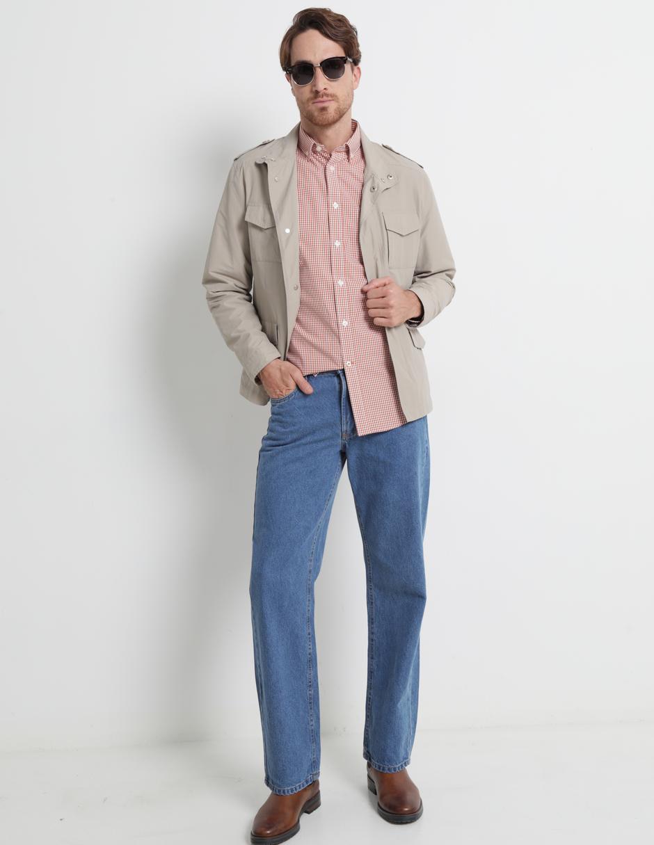 Jeans straight Regent Street lavado claro para hombre 3