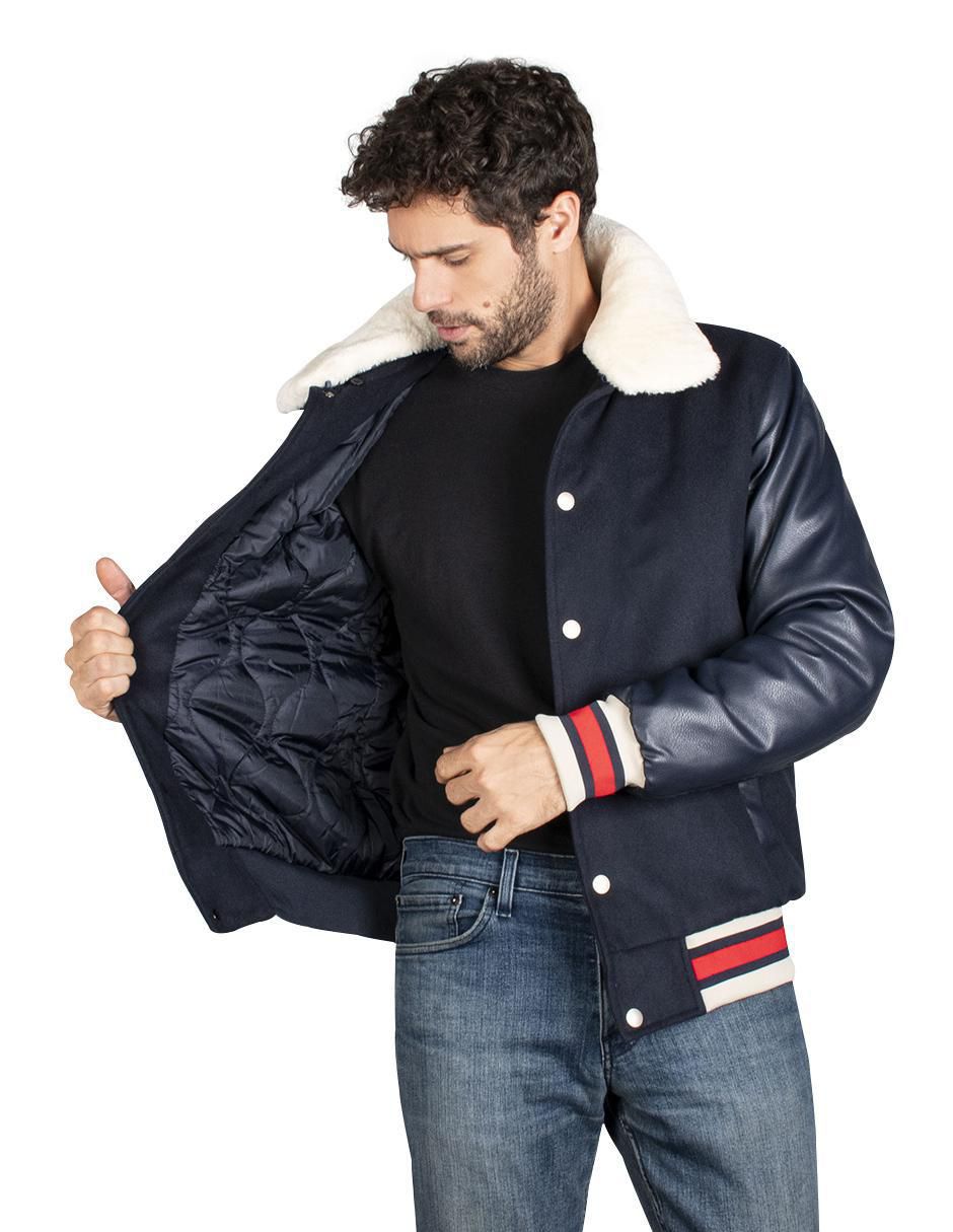 Chamarra casual cuello desmontable para hombre 5