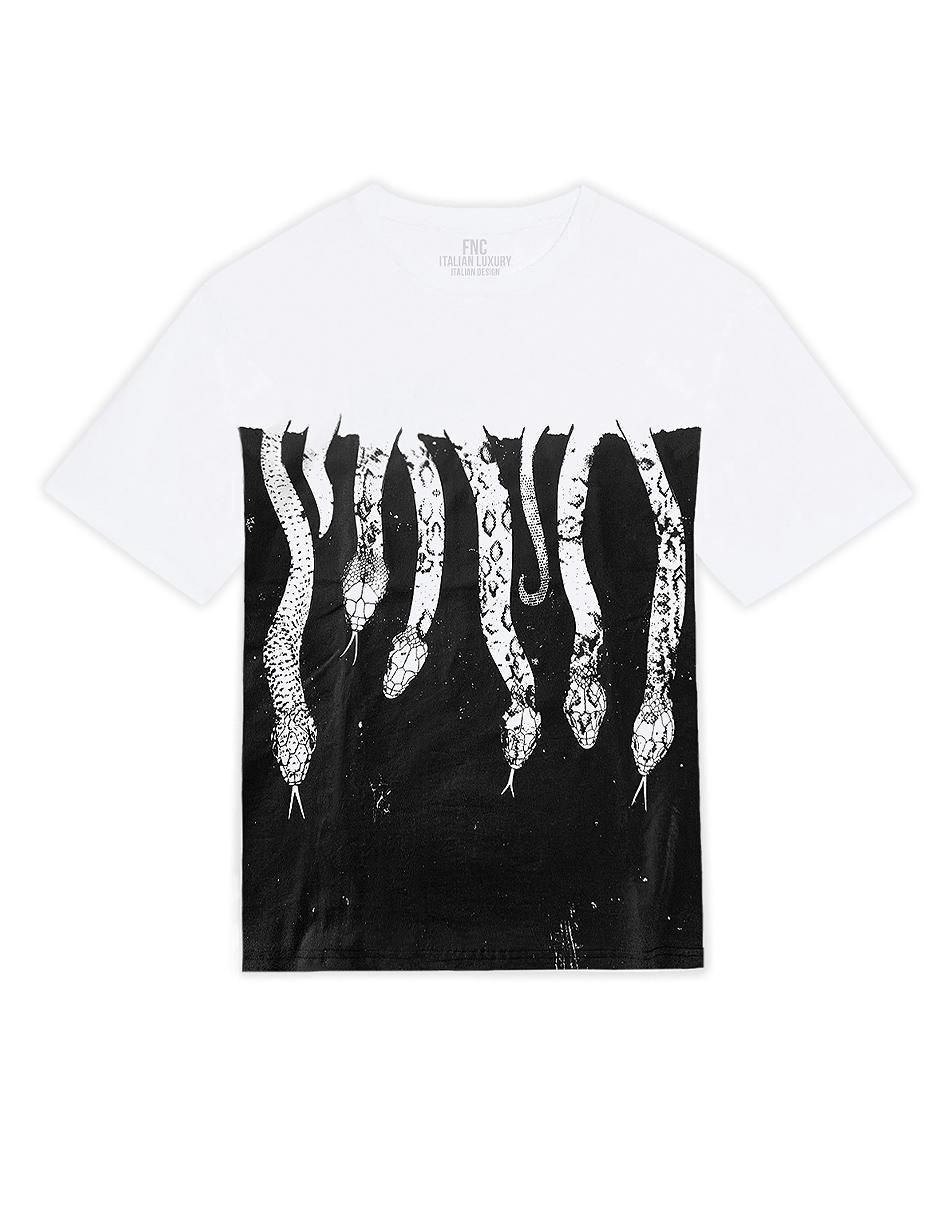 Playera Fnc Collezioni Serpente cuello redondo para hombre