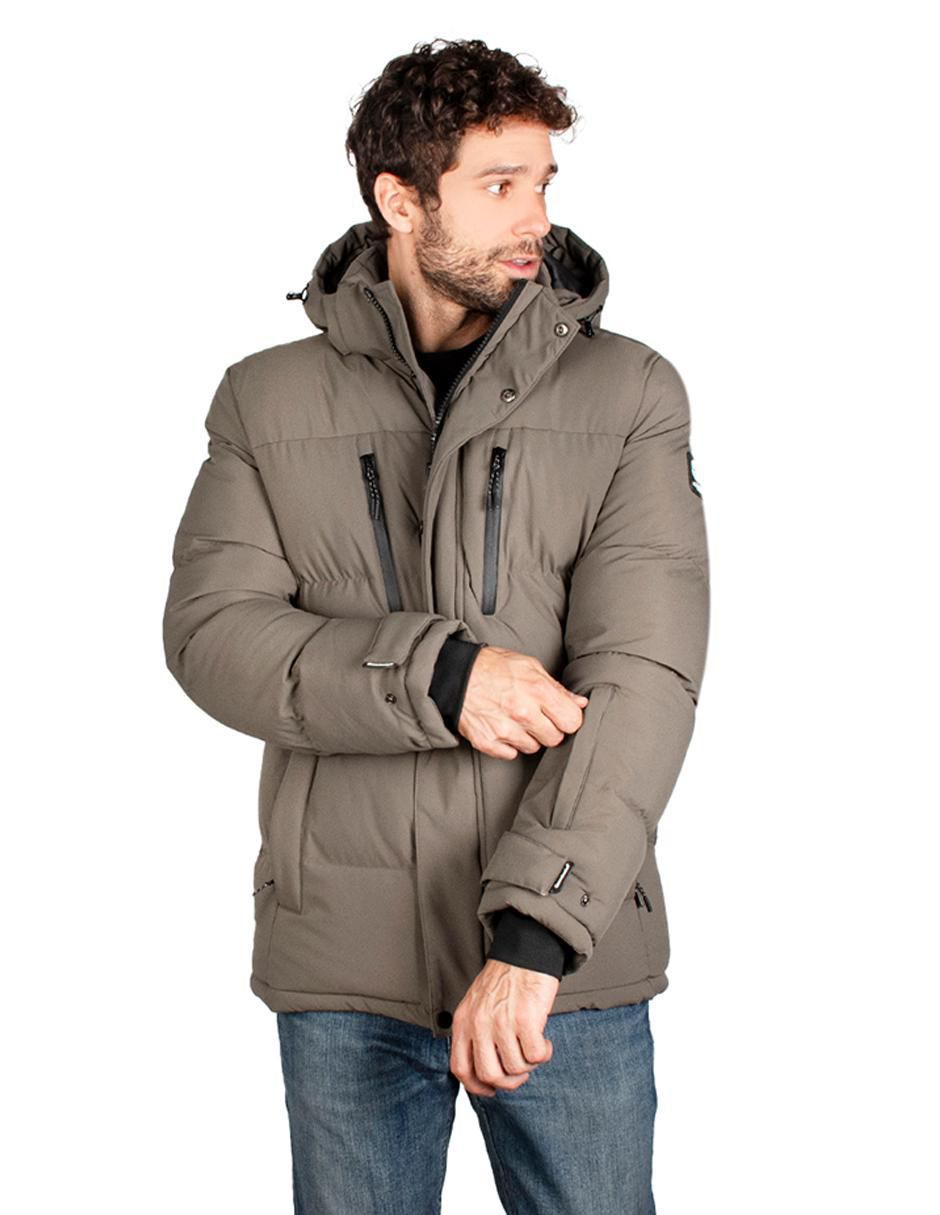 Chamarra casual capucha desmontable para hombre 1
