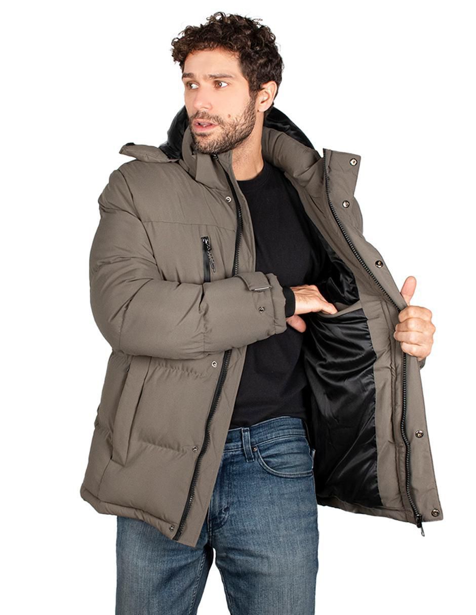 Chamarra casual capucha desmontable para hombre 2
