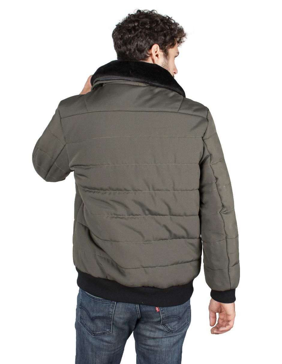 Chamarra casual cuello desmontable para hombre 4