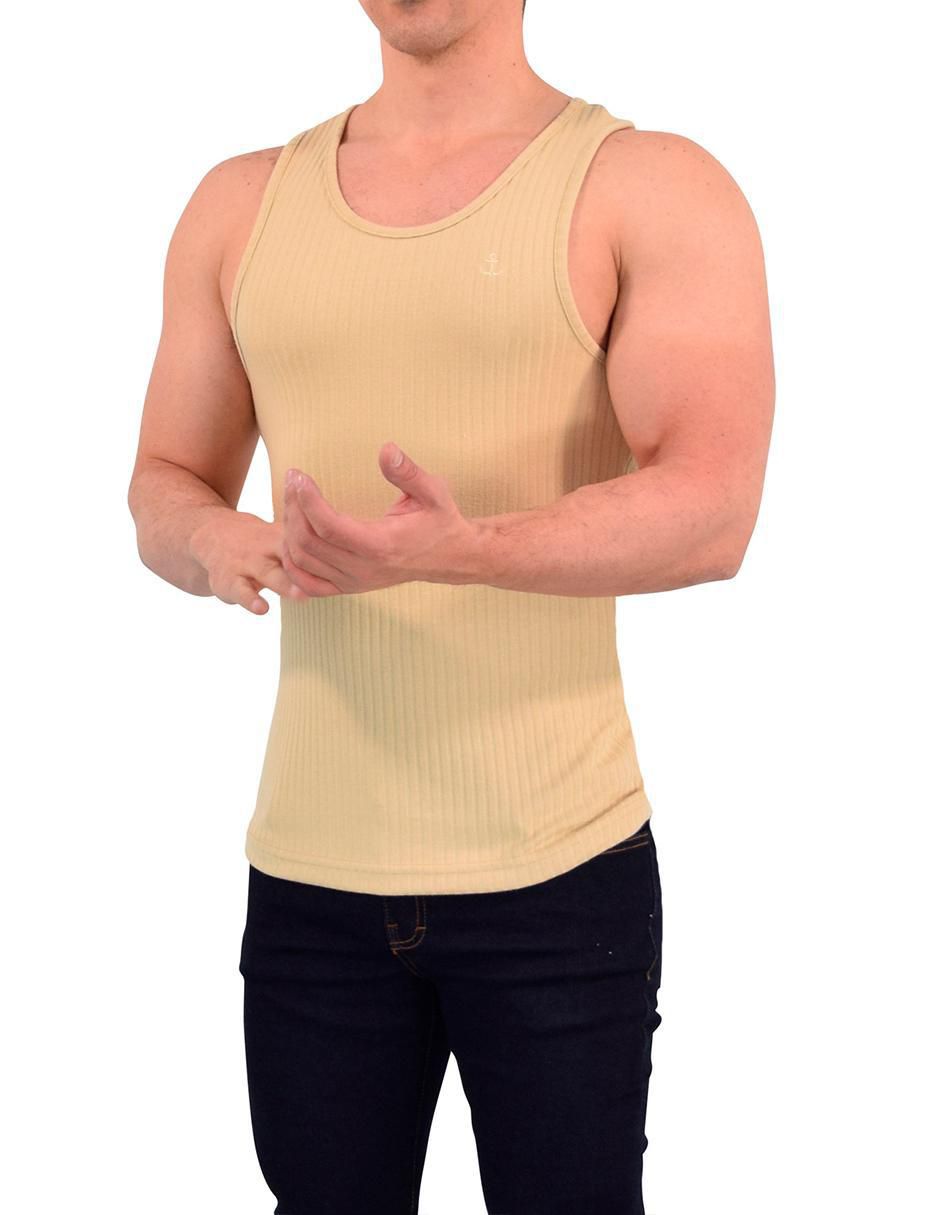 Playera John Leopard Ribbed cuello redondo para hombre