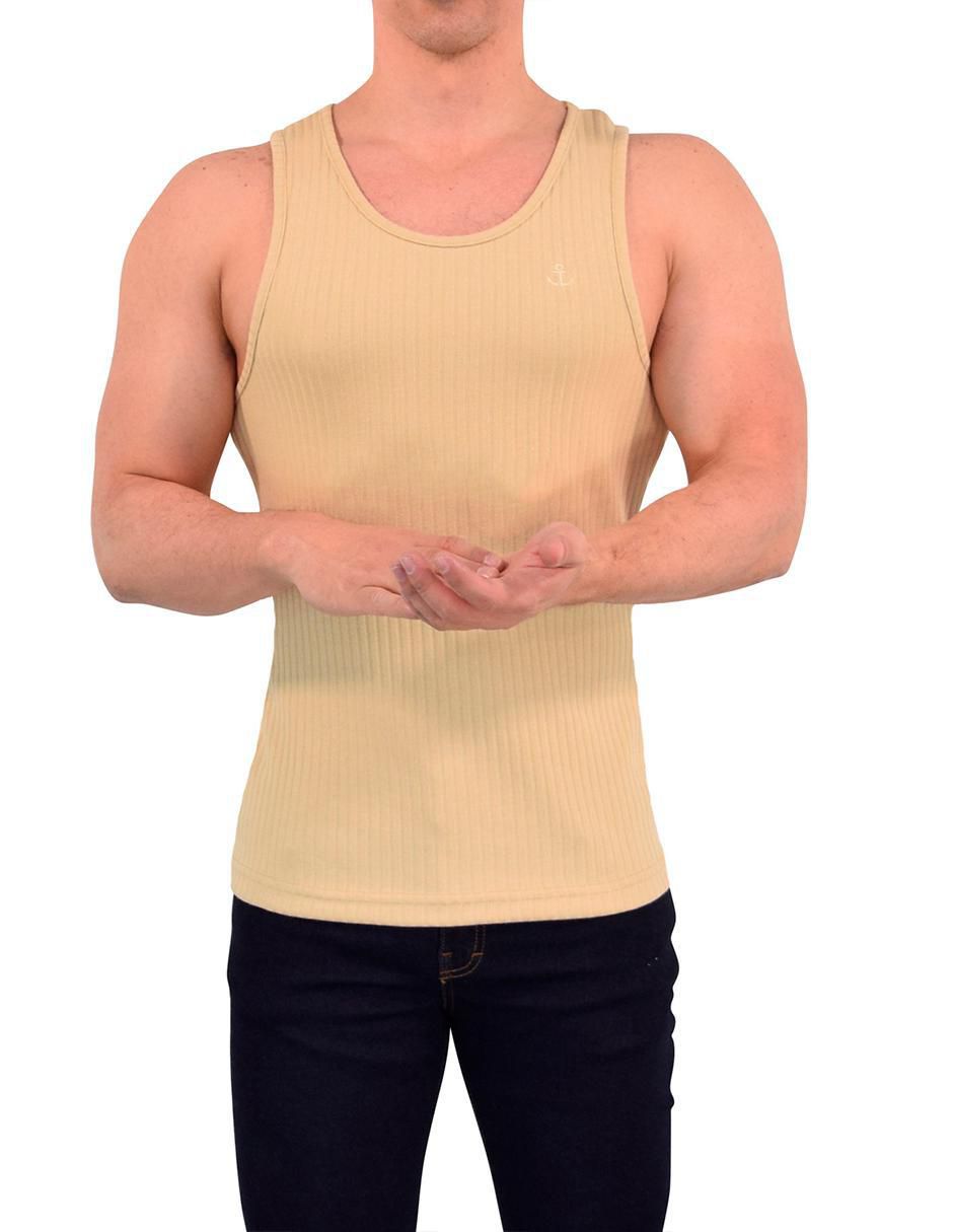 Playera John Leopard Ribbed cuello redondo para hombre