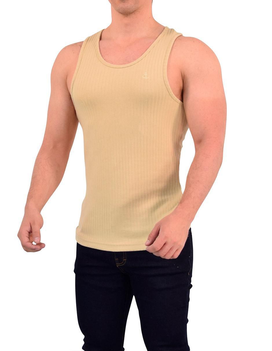 Playera John Leopard Ribbed cuello redondo para hombre