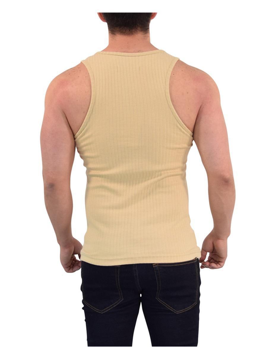 Playera John Leopard Ribbed cuello redondo para hombre