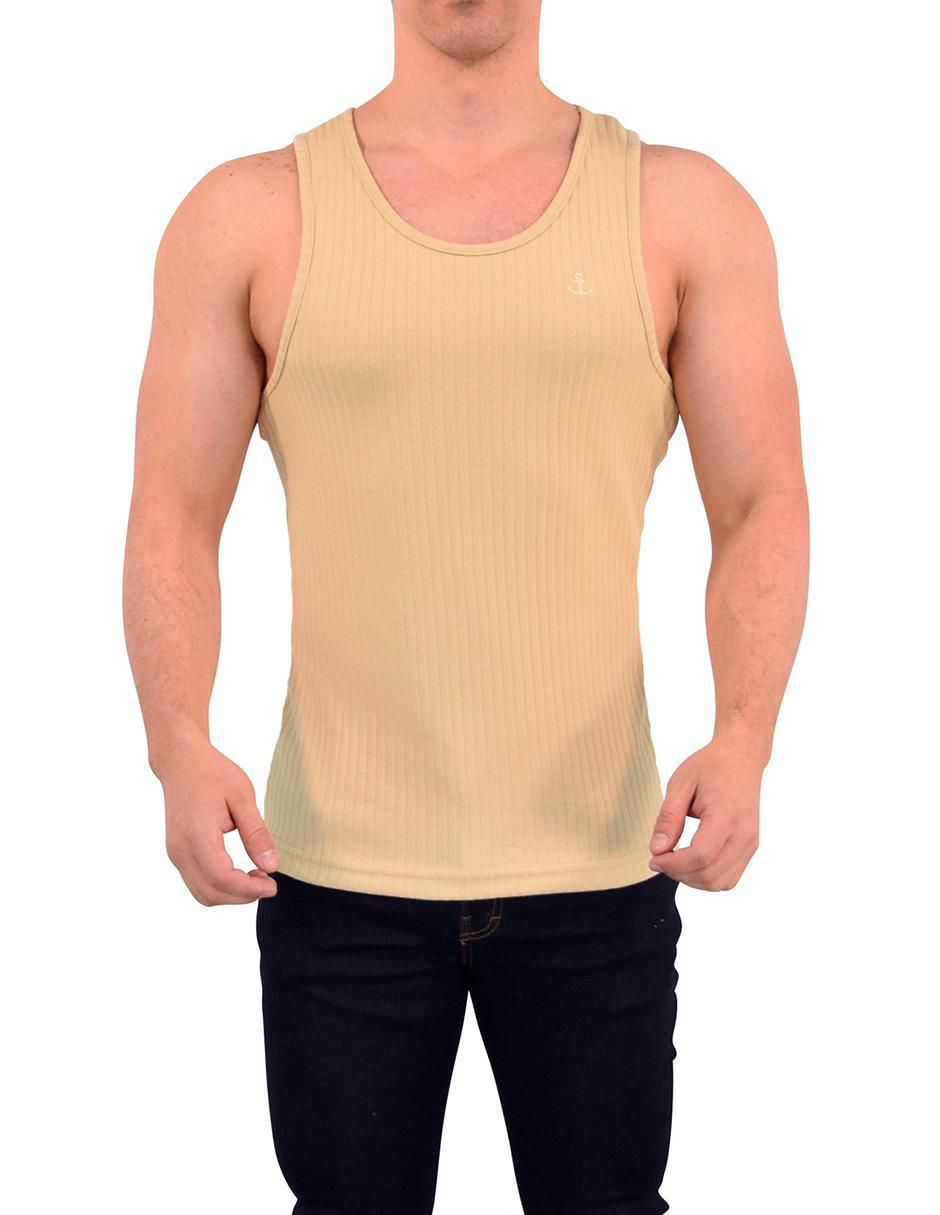 Playera Ribbed cuello redondo para hombre