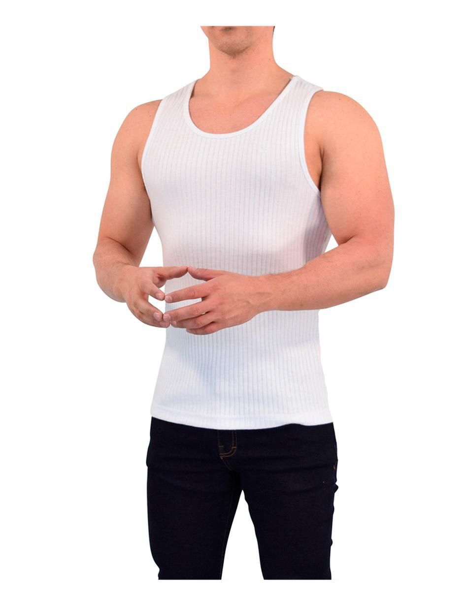 Playera Ribbed cuello redondo para hombre 4