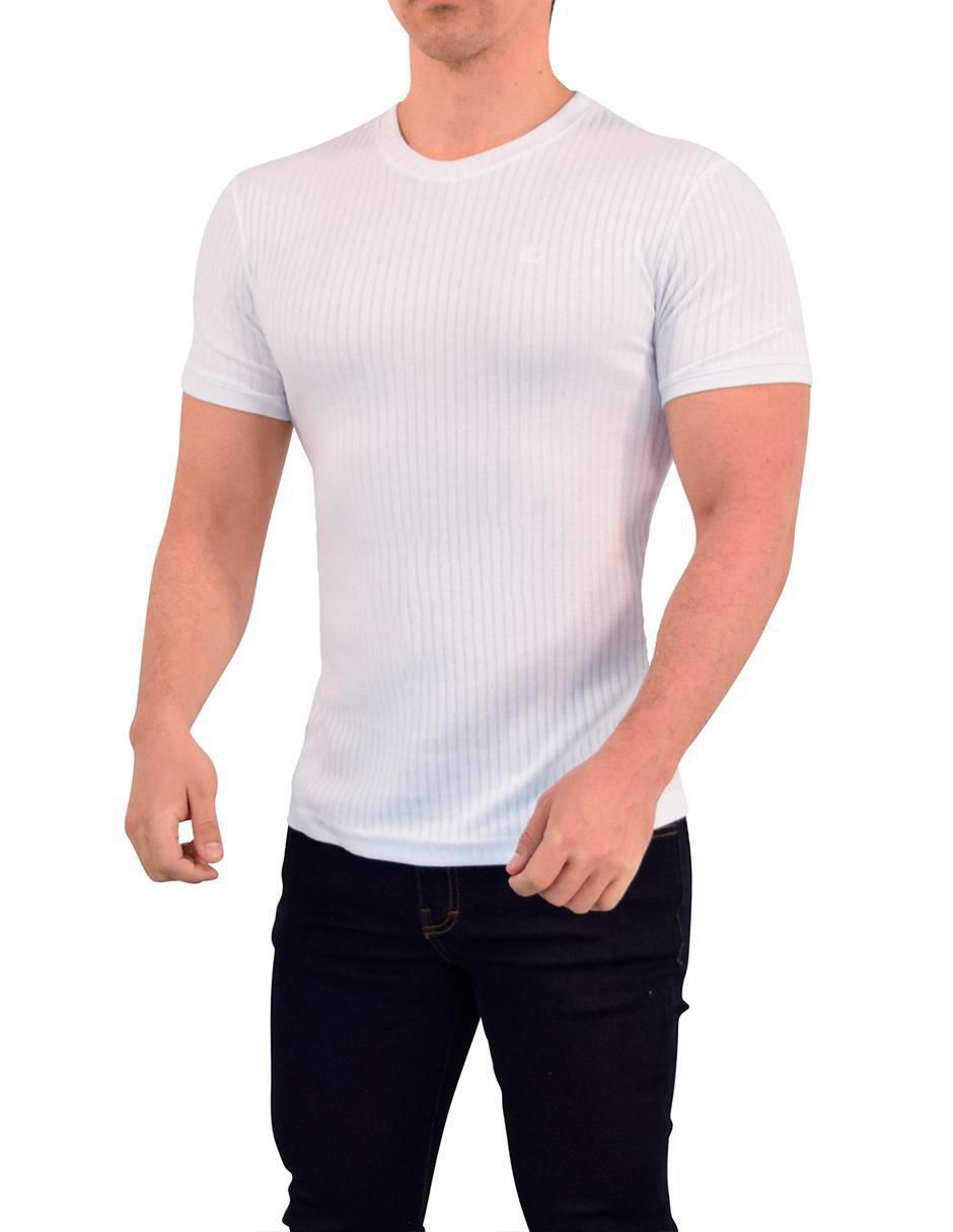 Playera Ribbed cuello redondo para hombre 2