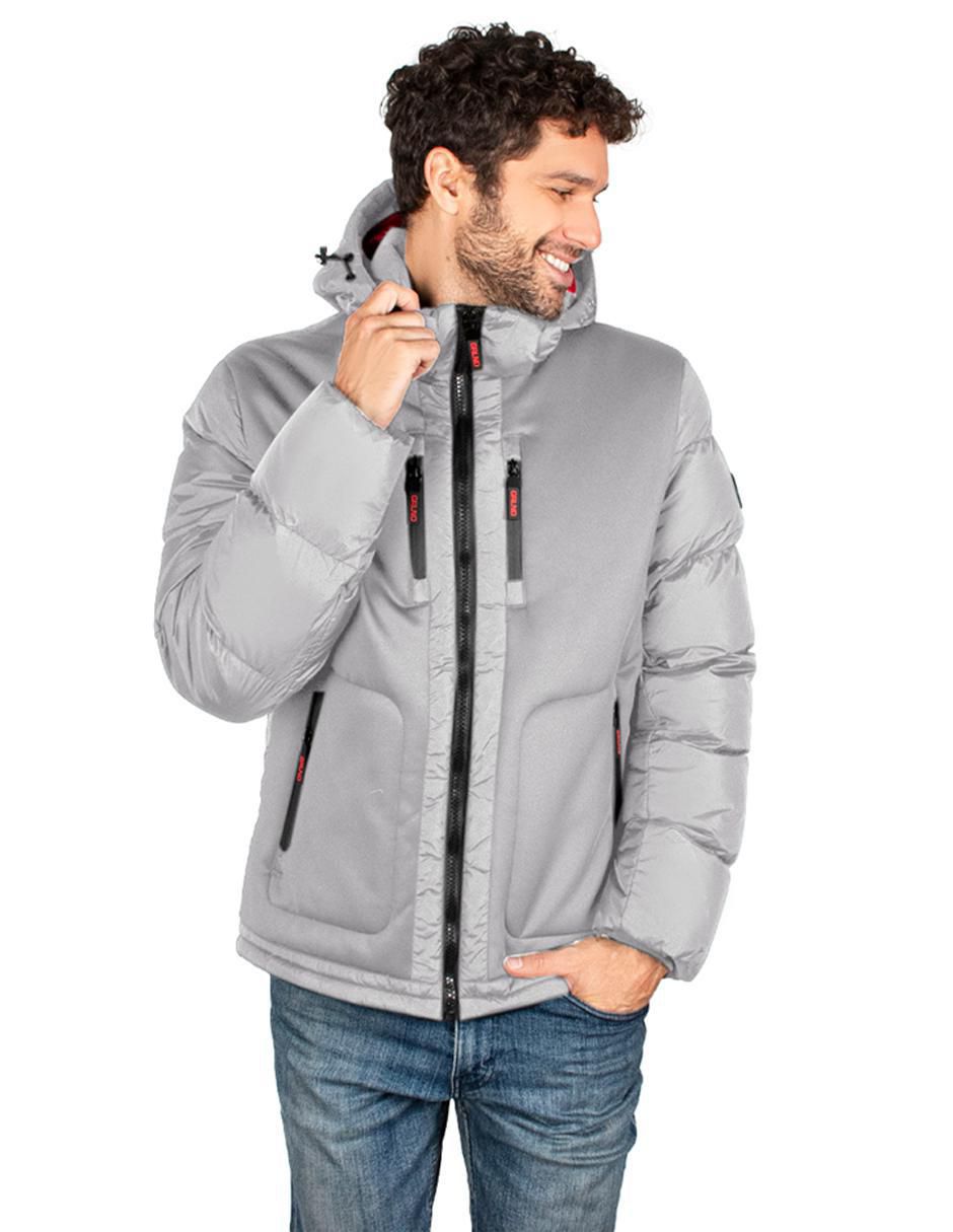Chamarra casual capucha desmontable para hombre Chamarra casual capucha desmontable para hombre
