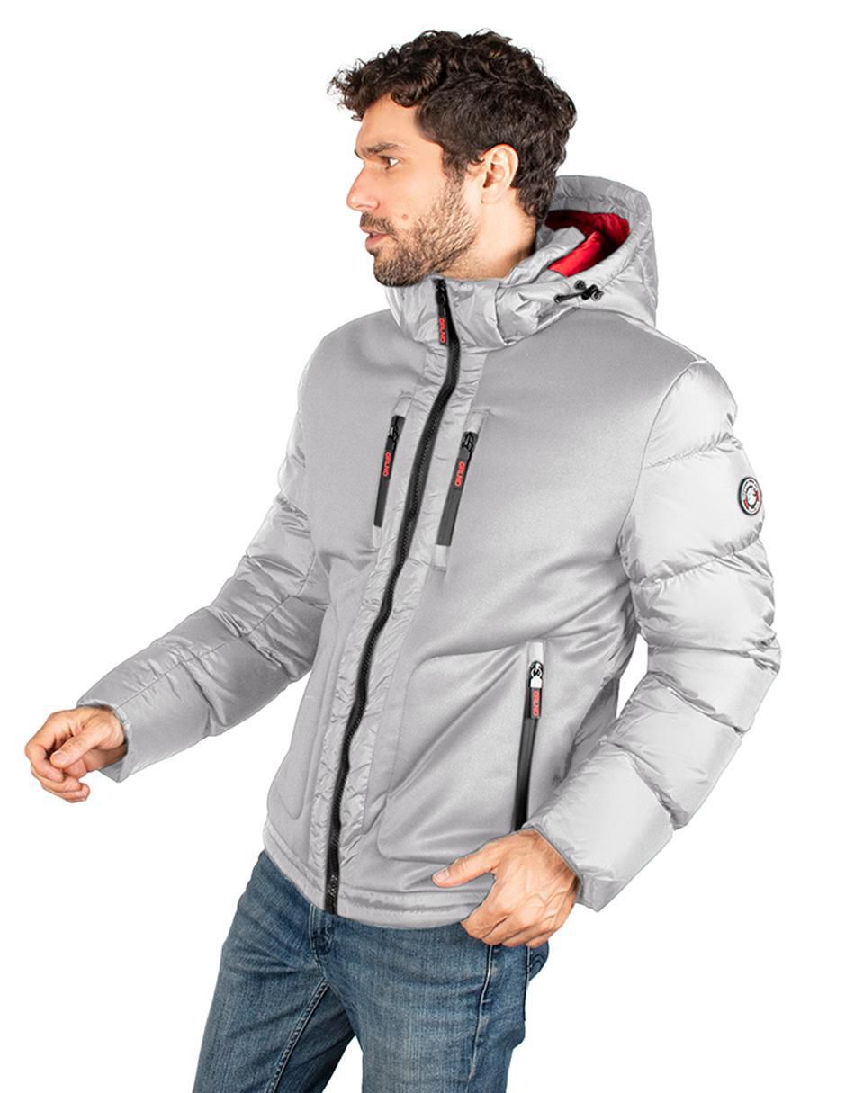 Chamarra casual capucha desmontable para hombre 4