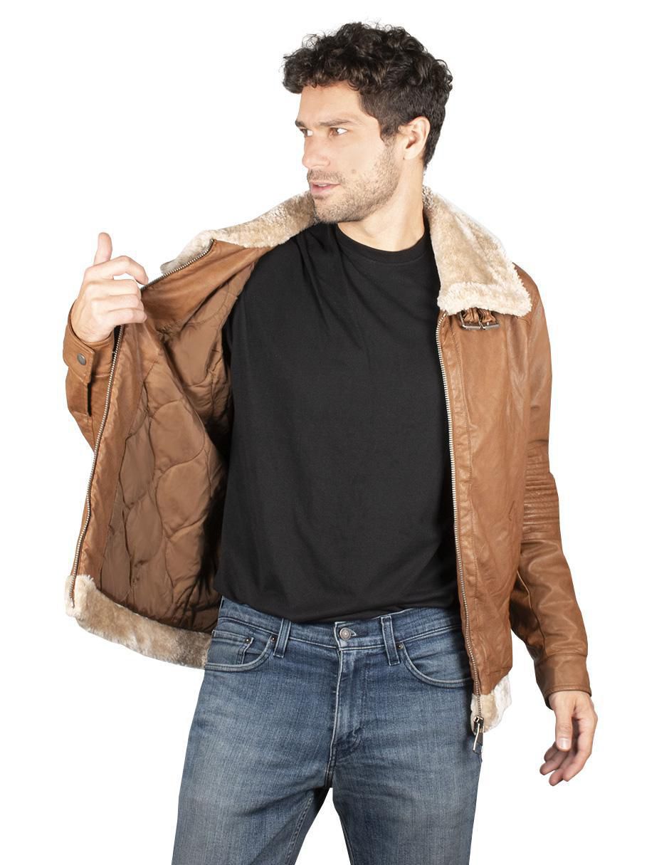 Chamarra casual impermeable cuello a contraste para hombre 2