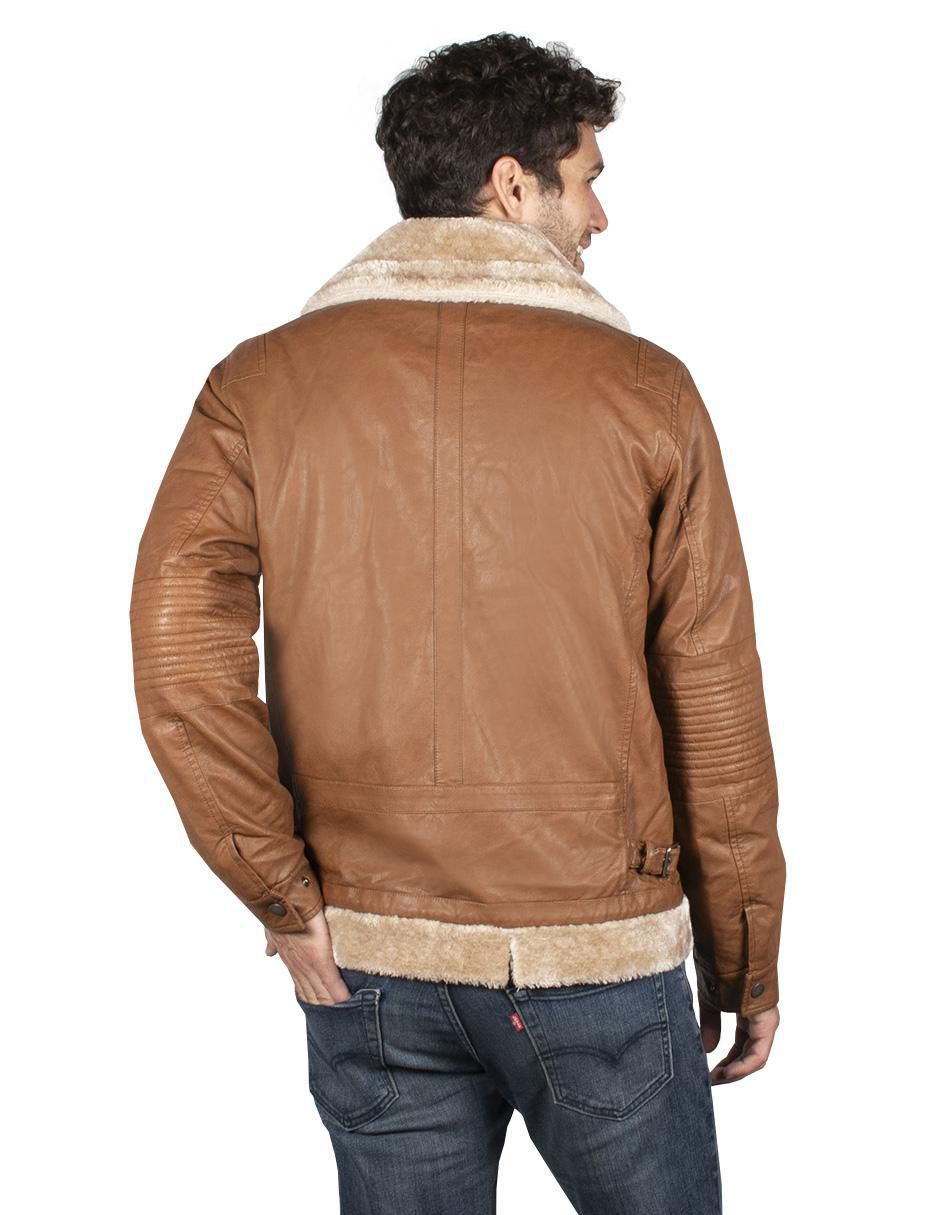 Chamarra casual impermeable cuello a contraste para hombre 4