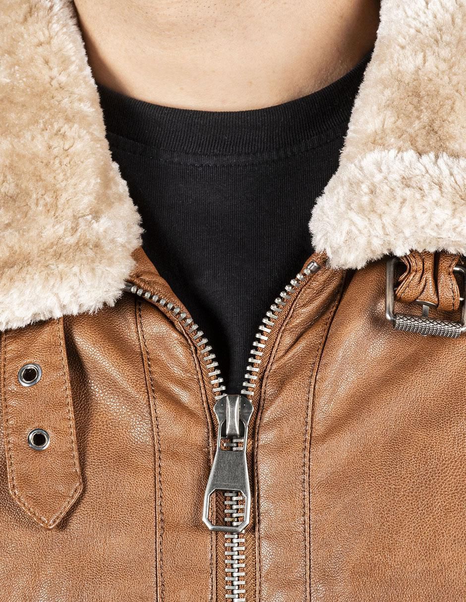 Chamarra casual impermeable cuello a contraste para hombre 5