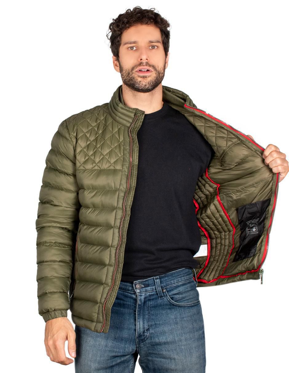 Chamarra casual capitonada para hombre 5