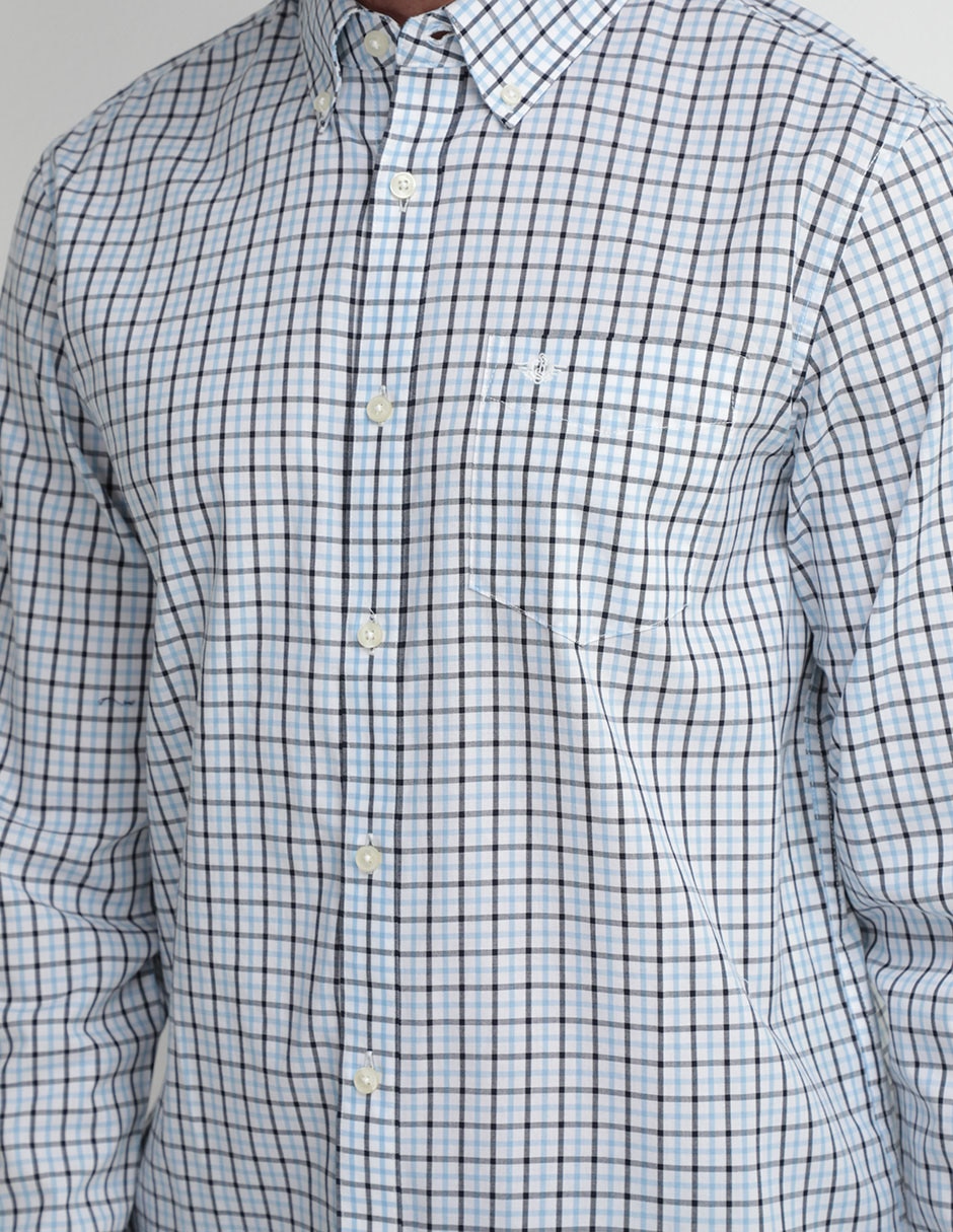 Camisa casual de algodón manga larga para hombre 7