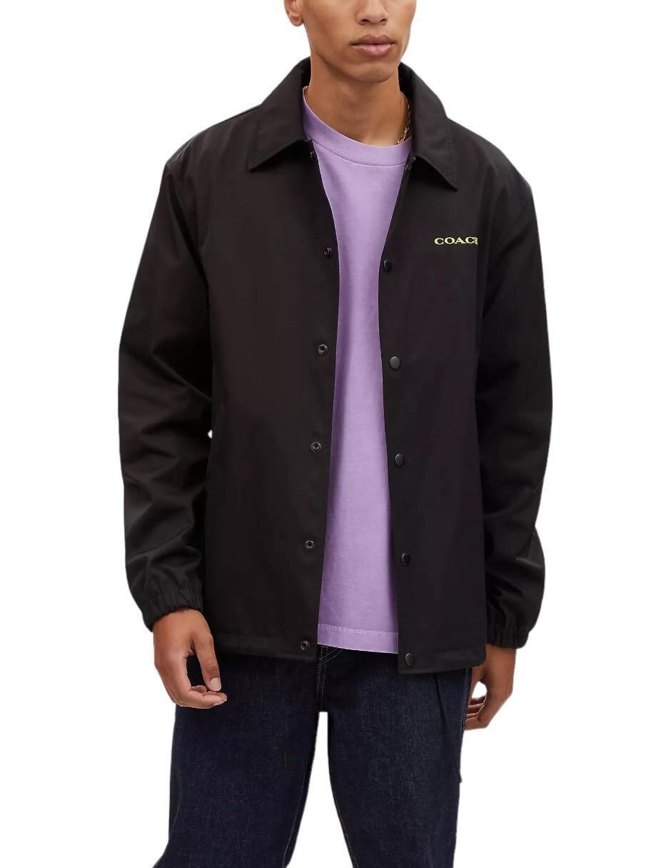 Chamarra casual Coach impermeable con bolsillos para hombre