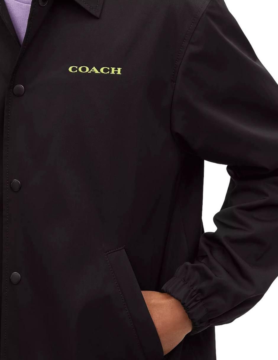 Chamarra casual Coach impermeable con bolsillos para hombre