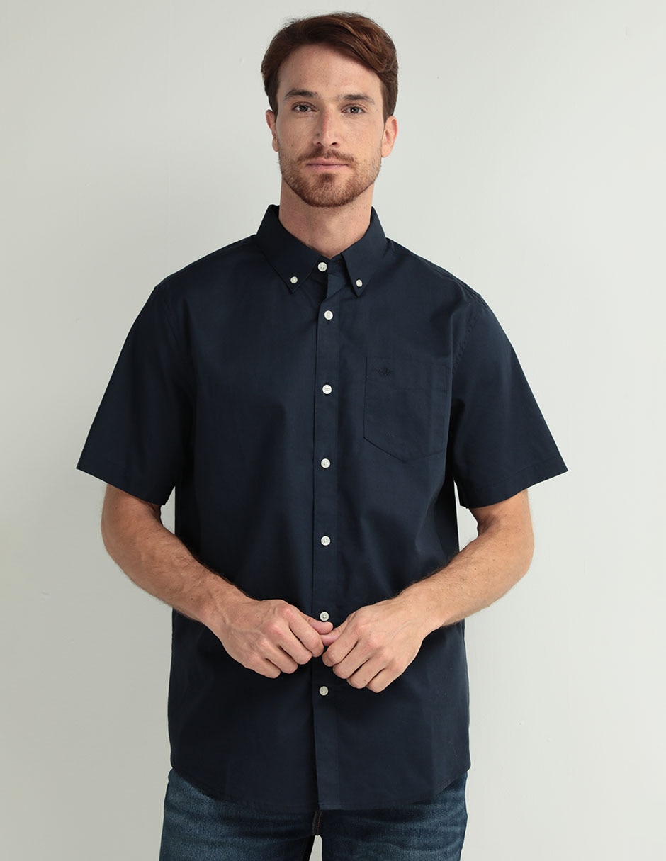 Camisa casual de algodón manga corta para hombre Camisa casual de algodón manga corta para hombre