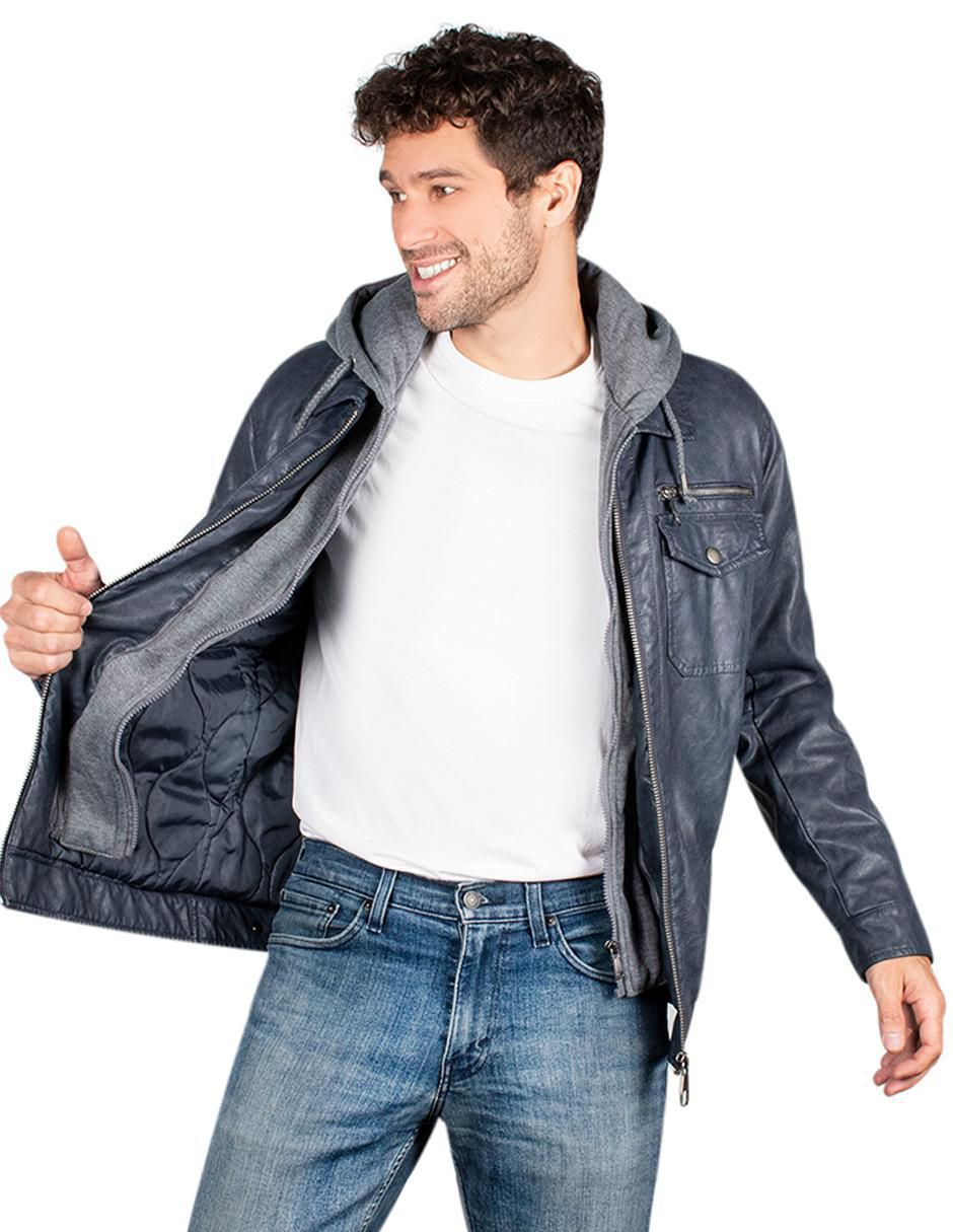Chamarra casual impermeable capucha desmontable para hombre 2