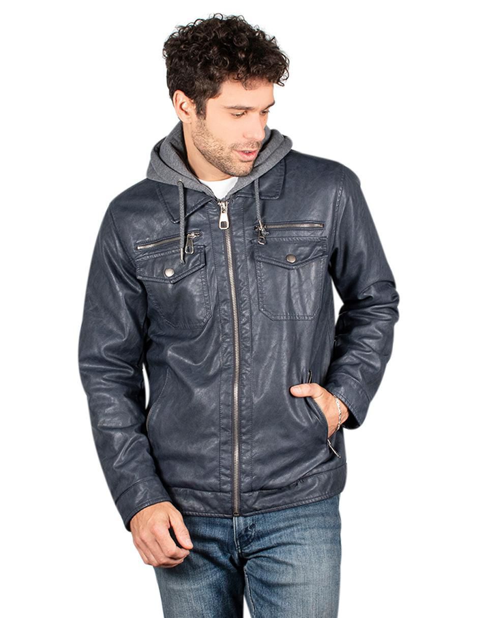 Chamarra casual impermeable capucha desmontable para hombre 3