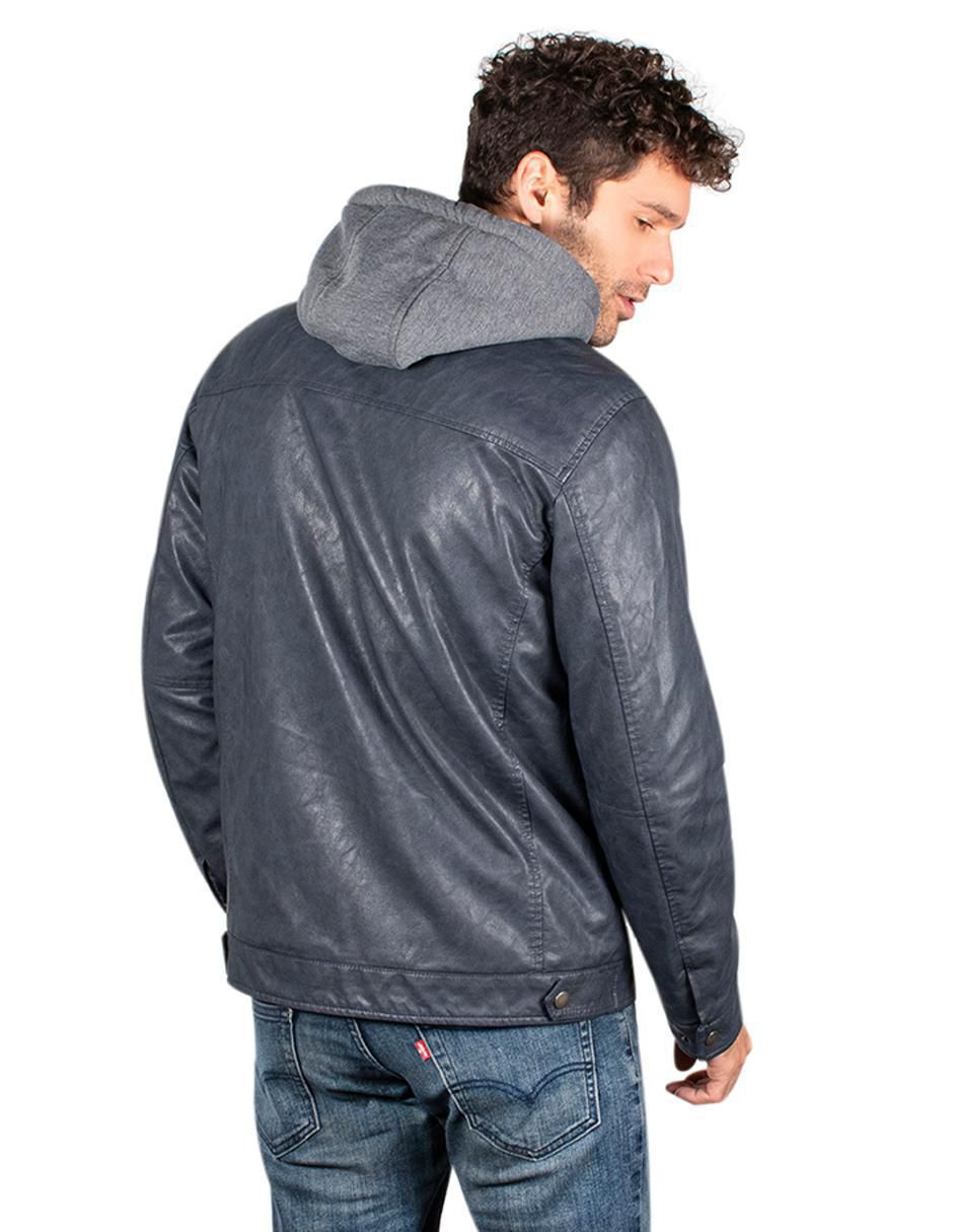 Chamarra casual impermeable capucha desmontable para hombre 6