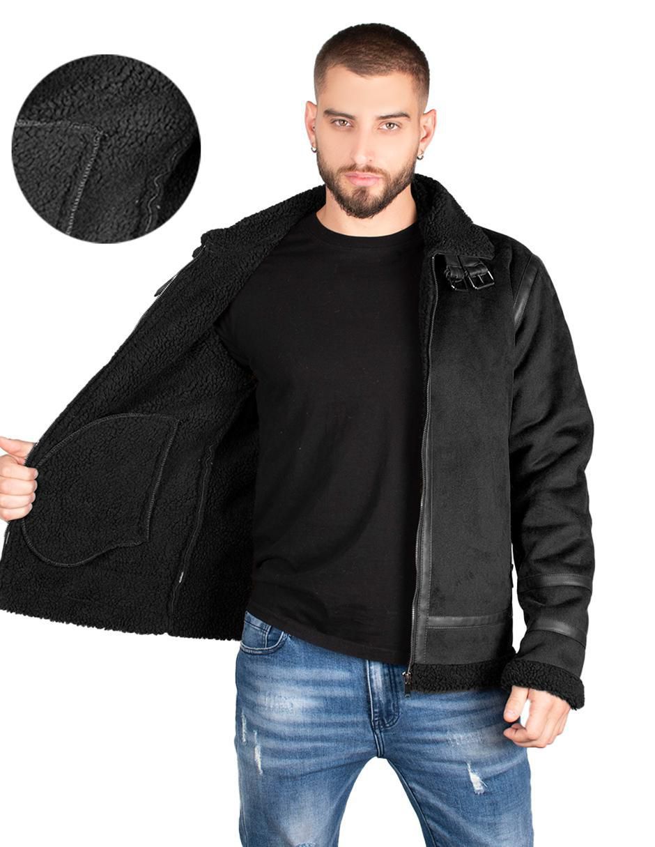 Chamarra casual Greenlander cuello a contraste para hombre