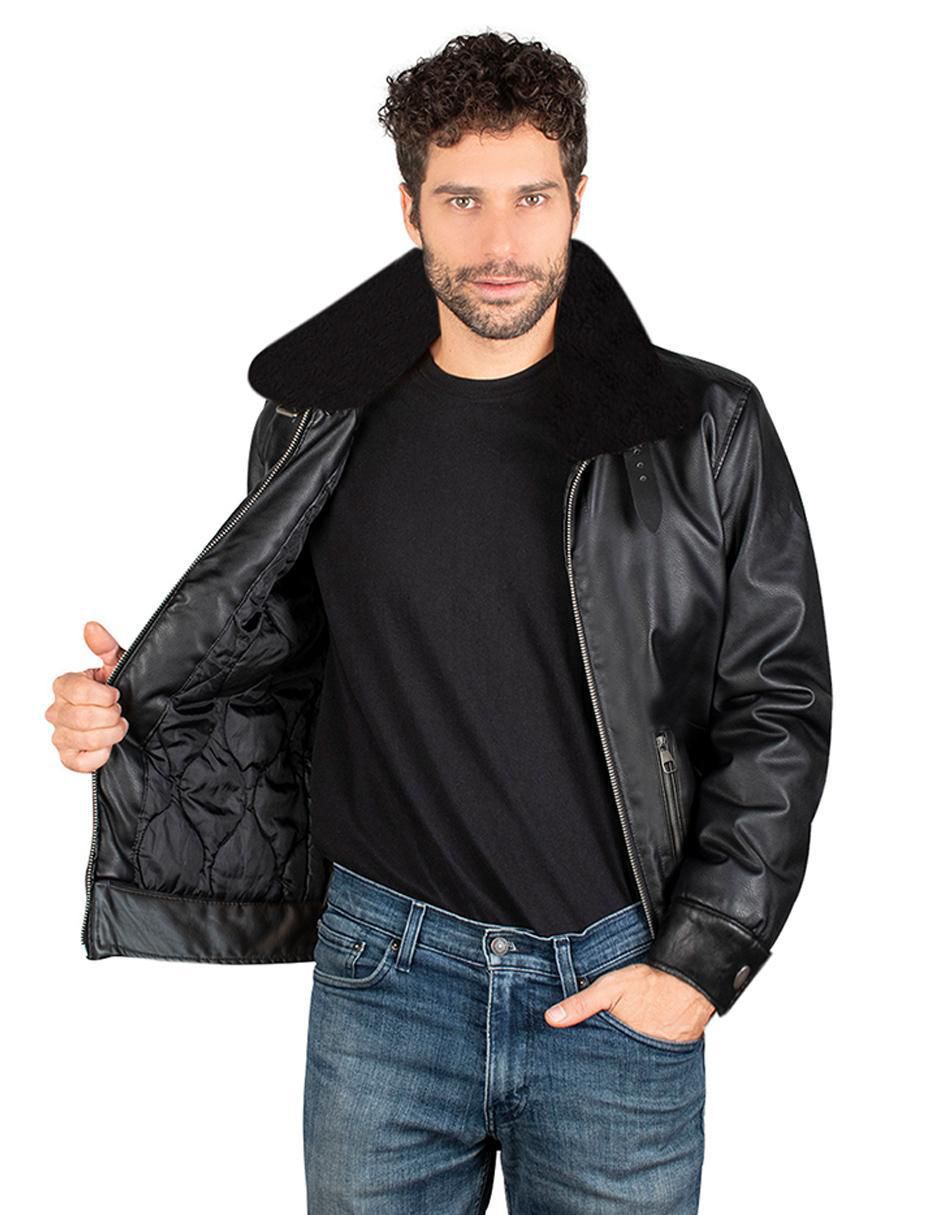 Chamarra casual impermeable cuello a contraste para hombre 2