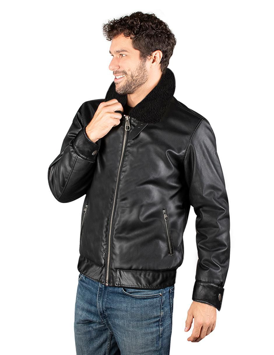 Chamarra casual impermeable cuello a contraste para hombre 3