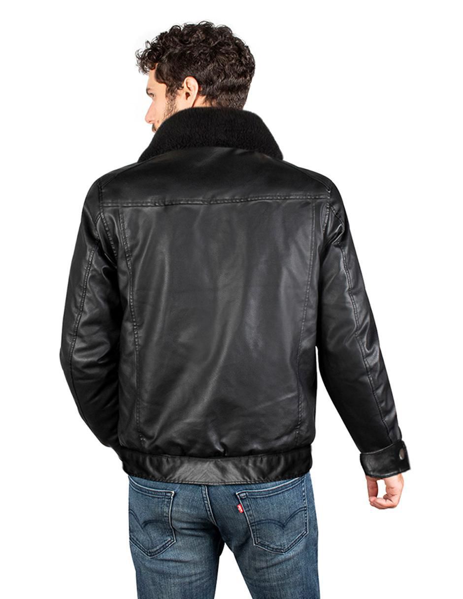 Chamarra casual impermeable cuello a contraste para hombre 4