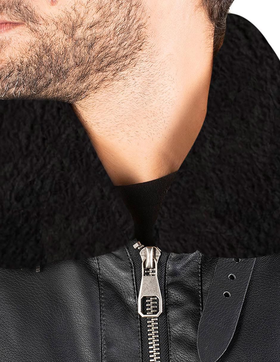 Chamarra casual impermeable cuello a contraste para hombre 5