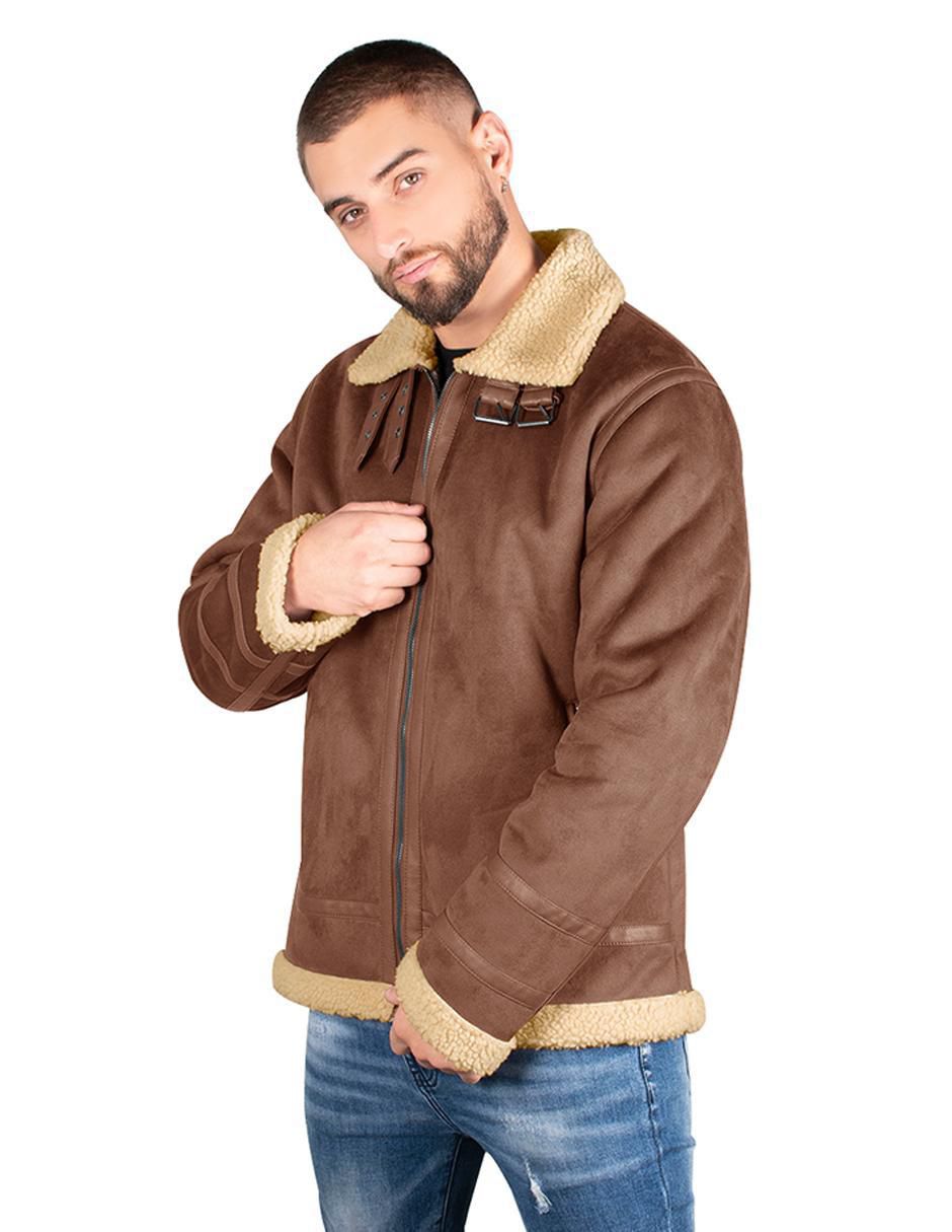 Chamarra casual Greenlander cuello a contraste para hombre