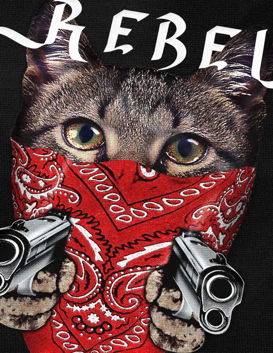 Playera Fnc Collezioni Gato Rebel cuello redondo para hombre