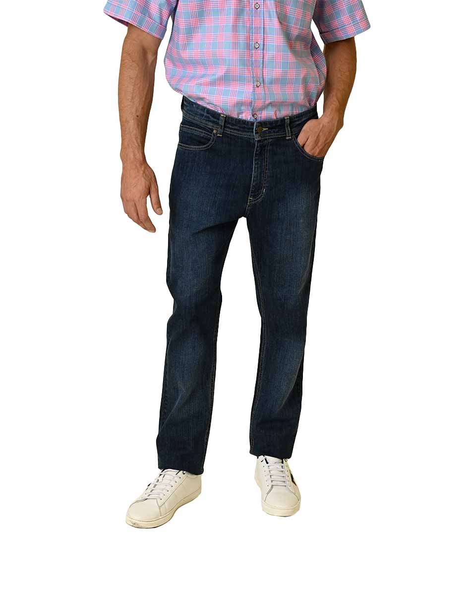 Jeans straight deslavado para hombre