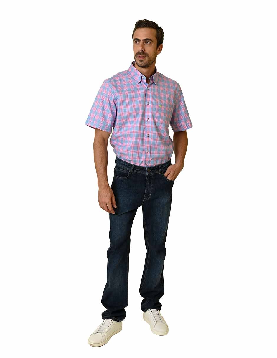 Jeans straight deslavado para hombre 2