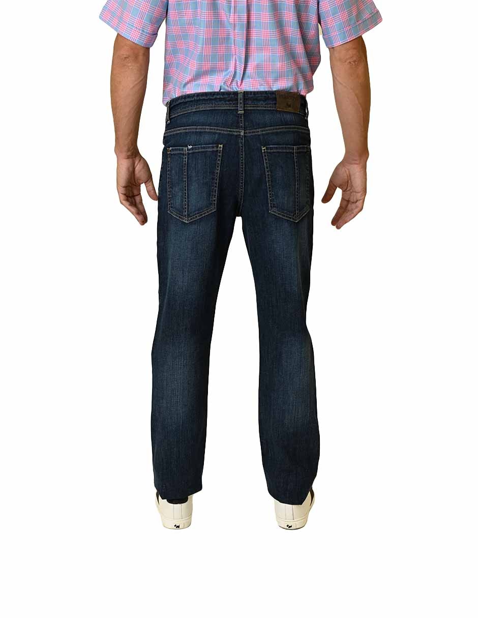 Jeans straight deslavado para hombre 3