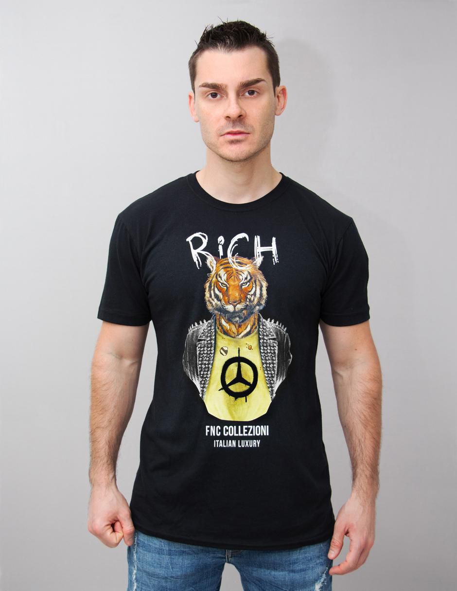 Playera Rich cuello redondo para hombre 1