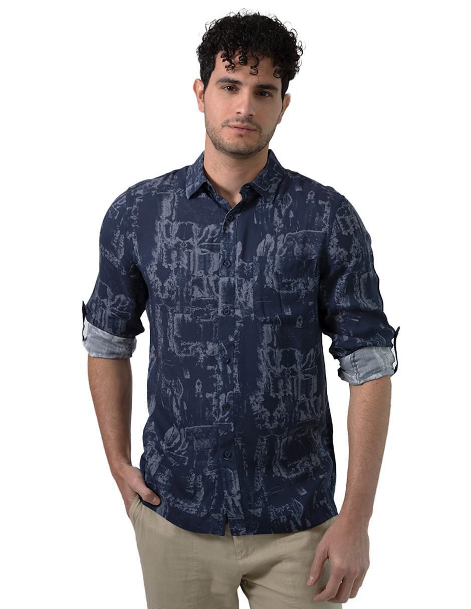 Camisa casual de algodón manga larga para hombre 4