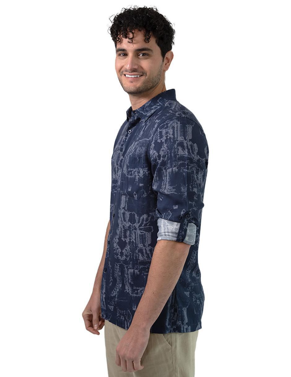 Camisa casual de algodón manga larga para hombre 3
