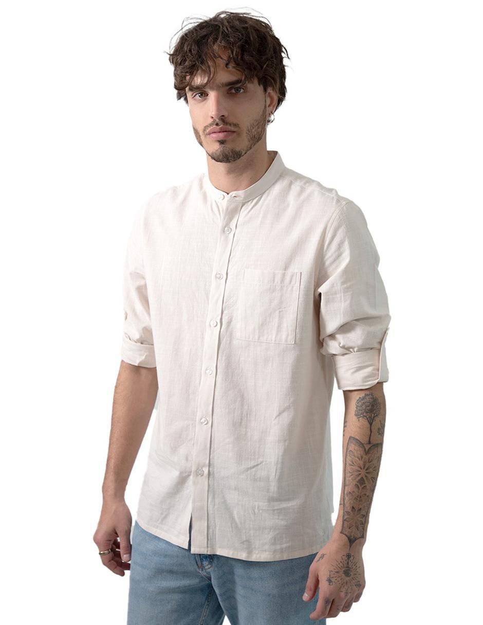 Sobrecamisa casual Generra de algodón manga larga para hombre