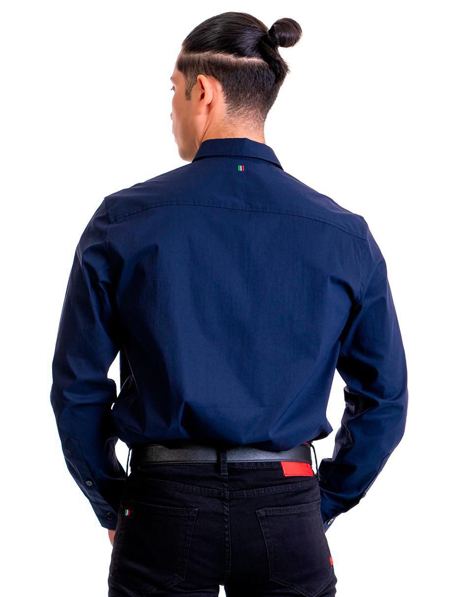 Camisa casual de algodón manga larga para hombre 3