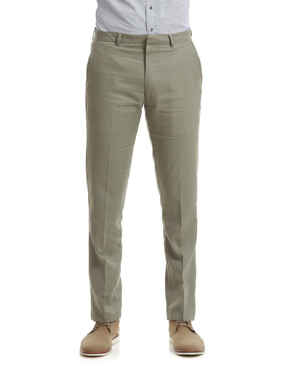 Pantalón de vestir slim de lino para hombre