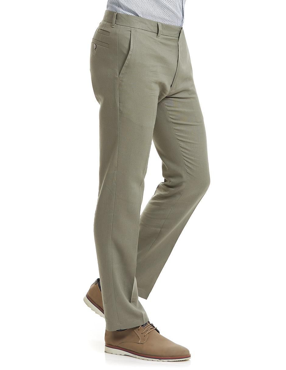 Pantalón de vestir slim de lino para hombre