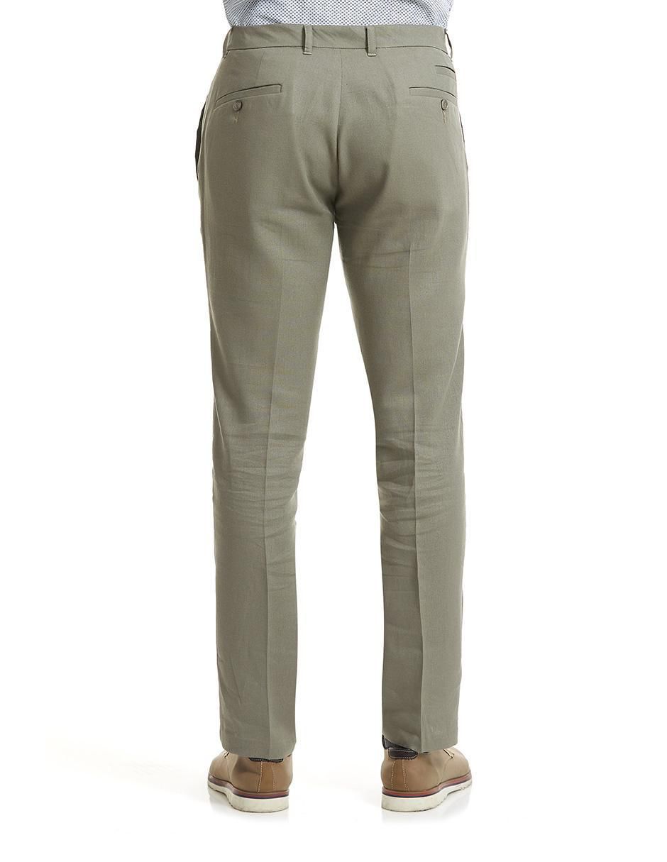 Pantalón de vestir slim de lino para hombre