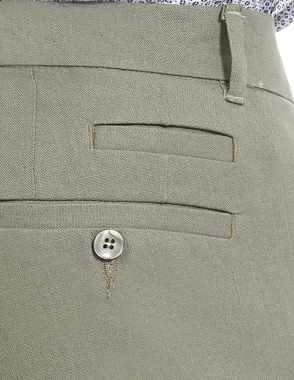 Pantalón de vestir slim de lino para hombre